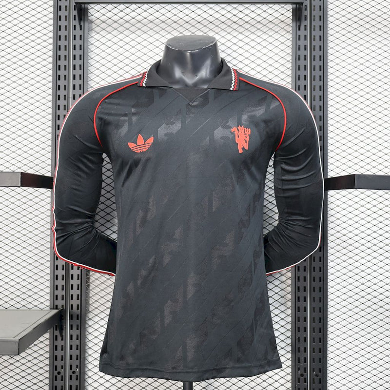 Camisa Manchester United Edição-Especial 25/26 - Versão Jogador Manga Comprida
